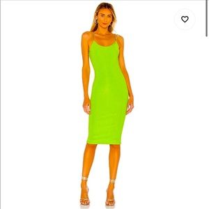 Revolve Zoey Chain Strap Dress- Lime Green